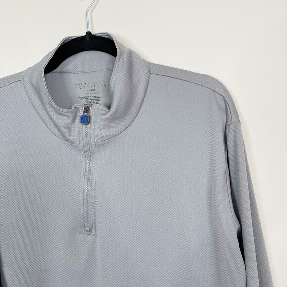 Perry Ellis Portfolio 1/4 Zip Pullover Shirt Mesh Texture Mens Large Lightweight - Picture 3 of 5